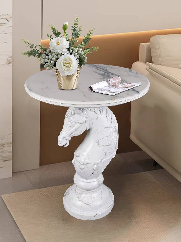 CT221D122 ZEITAKU โต๊ะข้างห้องนั่งเล่น โต๊ะกลมเล็ก ม้า Coffee table Horse