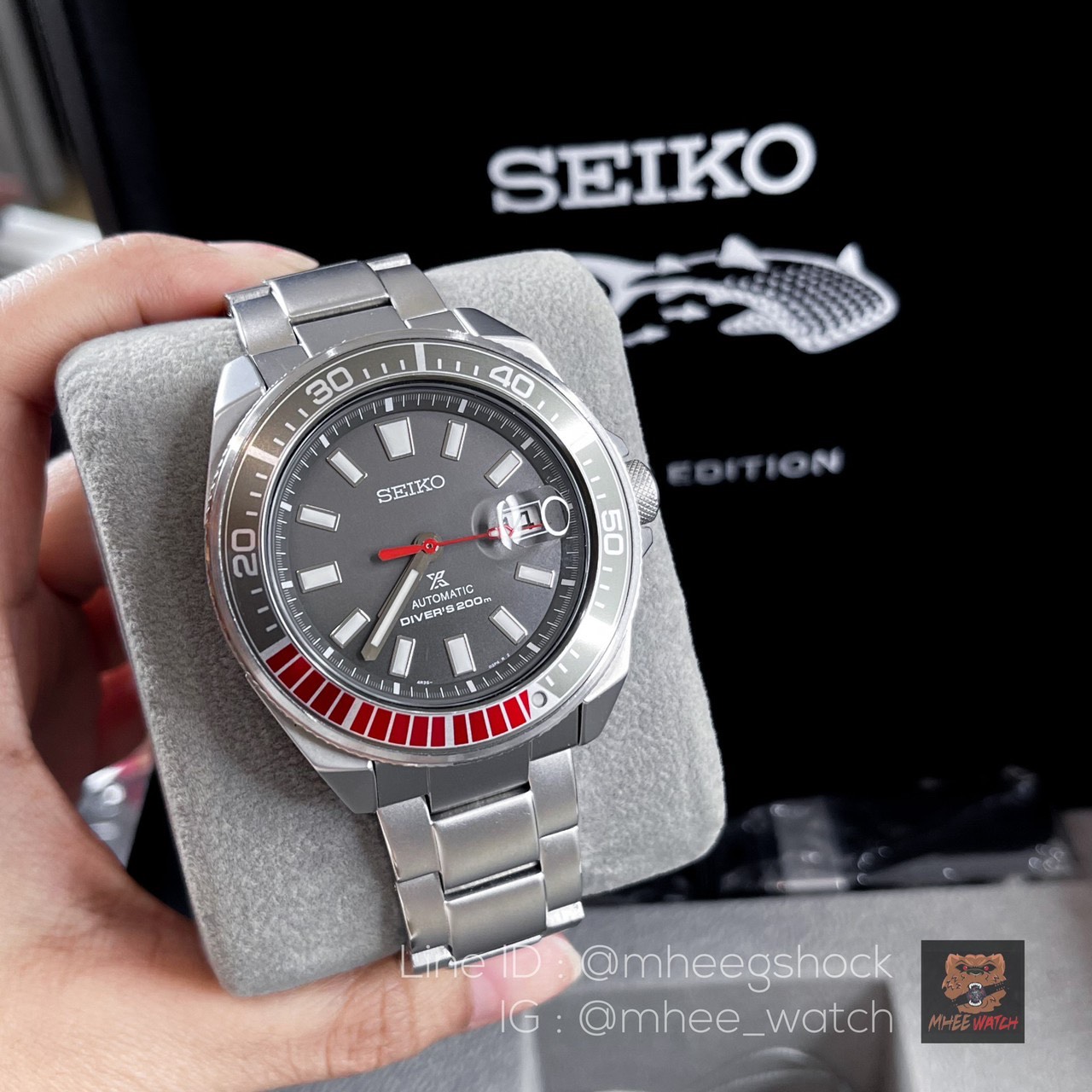 Seiko Samurai Zimbe Limited Edtion SRPD13K ฉลามวาฬตัวที่9 Zimbe9 ผลิต1300 เรือนทั่วโลก หายากมาก เลขสวยมาก118/1300
