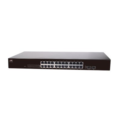 Link PG-2126A 24-Port Unmanaged Gigabit Rackmount Switch (10/100/1000Mbps Ethernet), Metal Enclosure