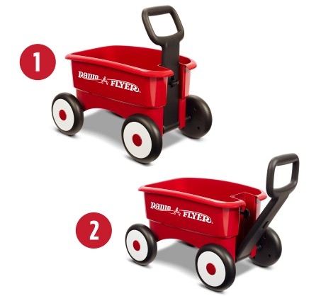 Radio Flyer My 1st 2-in-1 Wagon & Ride-On รถเข็นใส่ของลากจูงและผลักเดินได้ (สินค้าขายดี) ส่งฟรี ems