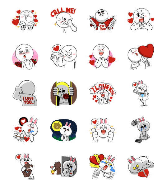 ขายสติกเกอร์ไลน์ เมื่อตัวละคร LINE ตกหลุมรัก