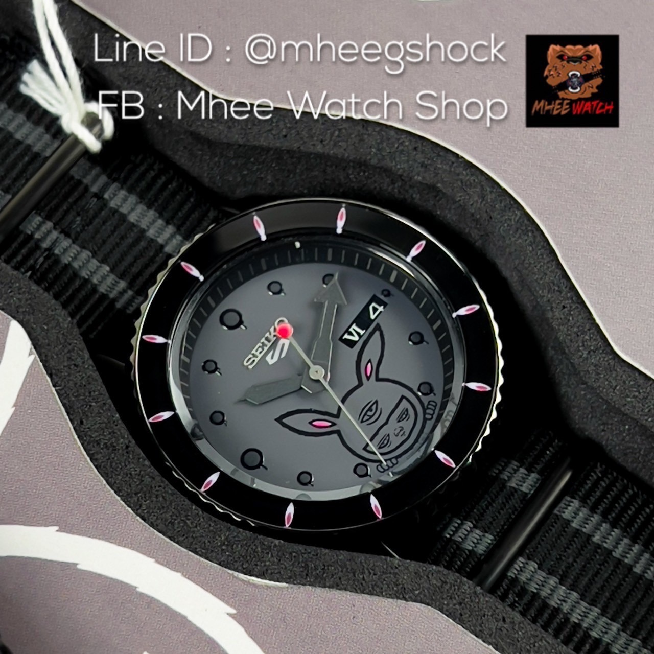 Seiko 5 Sport Automatic Alex Face Black IP Limited 500เรือนในโลก รุ่น SRPG97K