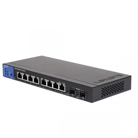 Linksys LGS310MPC 8-Port Managed Gigabit PoE+ (802.3af/at PoE+ Total 110W), Desktop Switch with 2-1G SFP