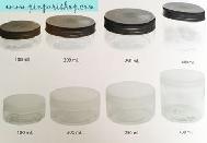 ขายส่ง ปลีก กระปุกครีมพาสติกใสทรงกลมแบน ขนาด 100 g , 200 g, 250g , 400g