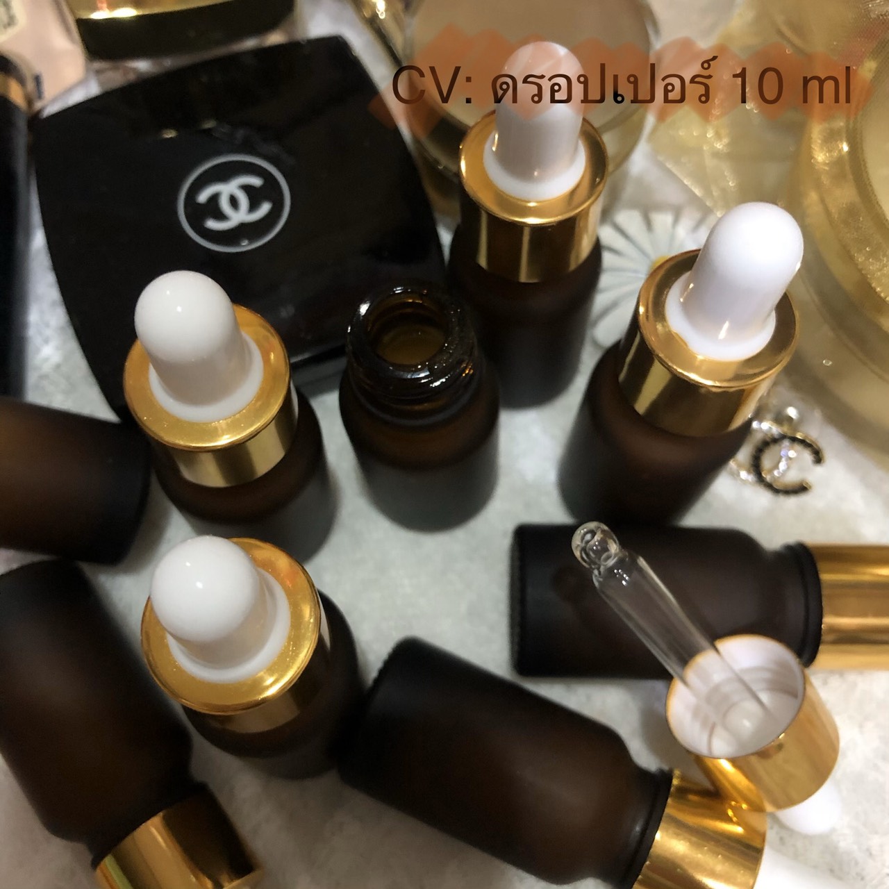 ขายส่ง ปลีก บรรจุภัณฑ์ ขวดแก้ว ขวดดรอปเปอร์ ขนาด 5ml, 10ml, 15ml, 20ml, 30ml,50ml,100ml