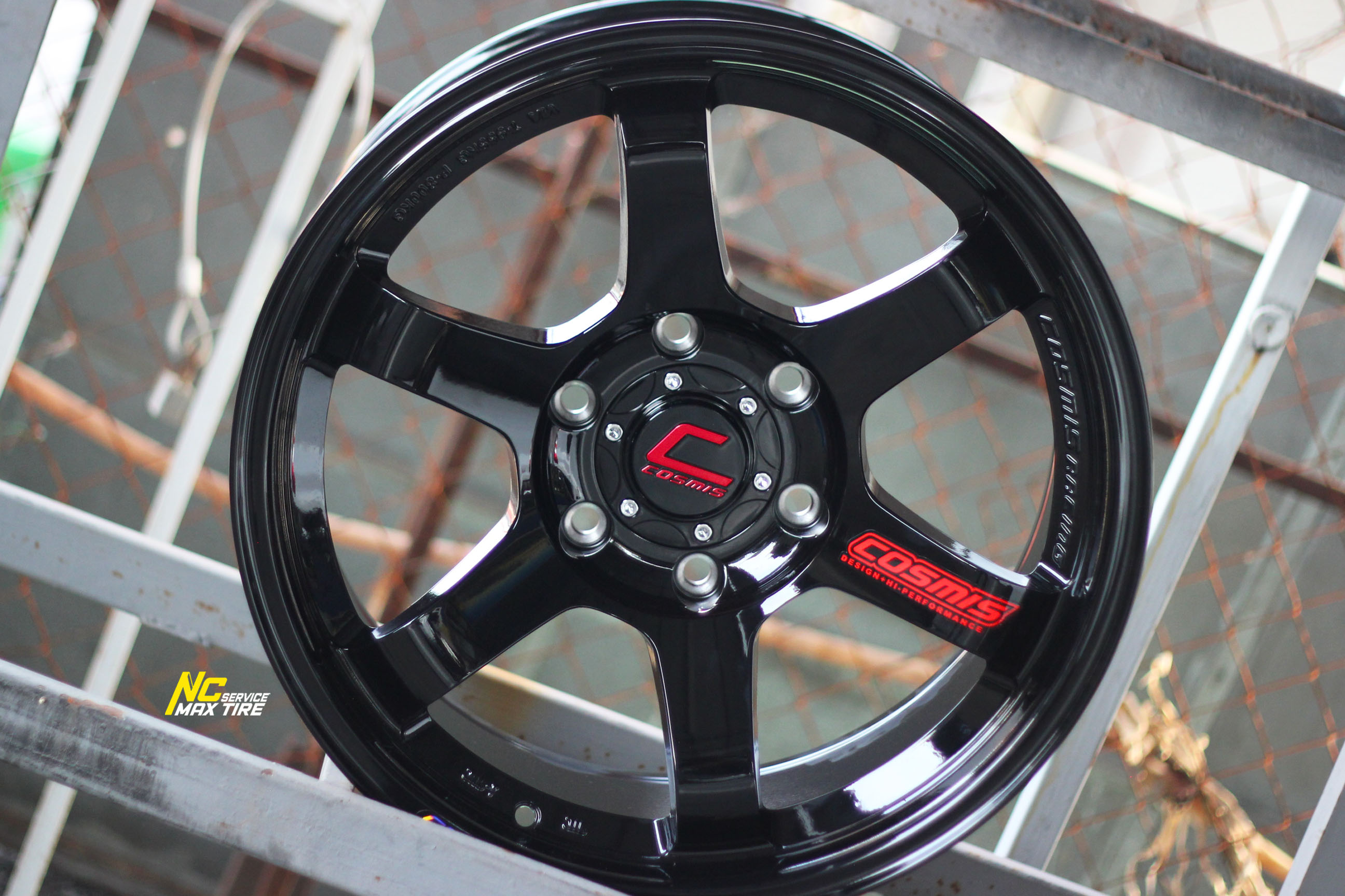 ล้อแม็กขอบ18 / Cosmis / RG-06S / ล้อมีสีดำเงา / 18x9.0 6H139.7 ET15