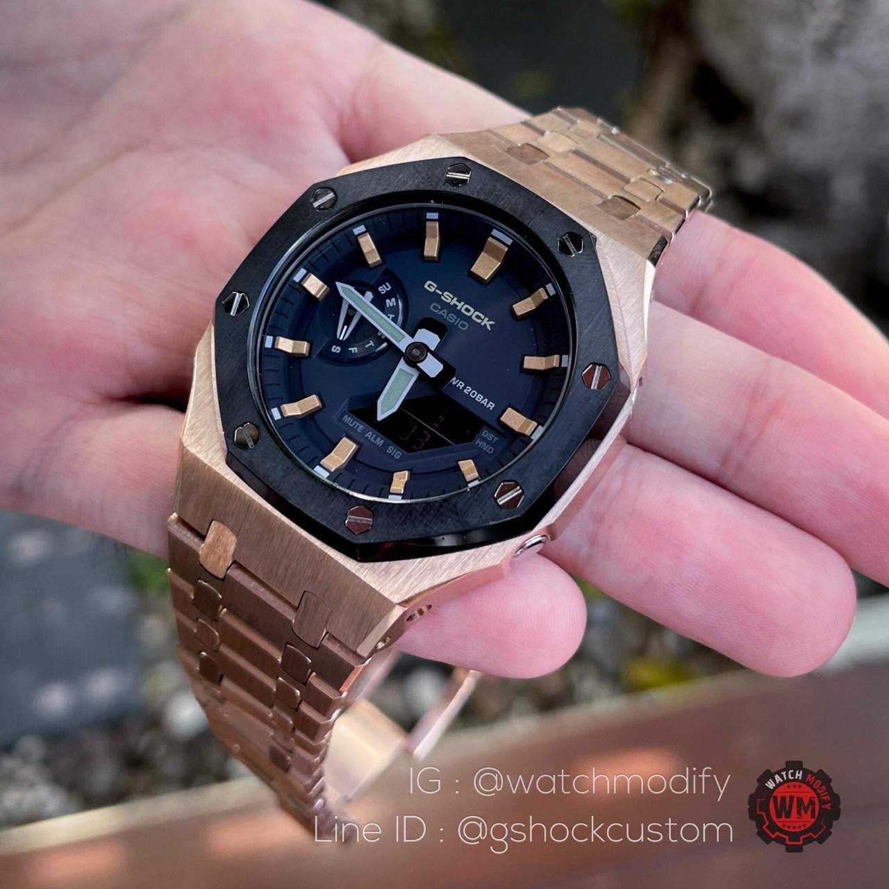 GA2110ET-2A Customใส่กรอบสายStainless Rose Gold GEN3สวยมาก