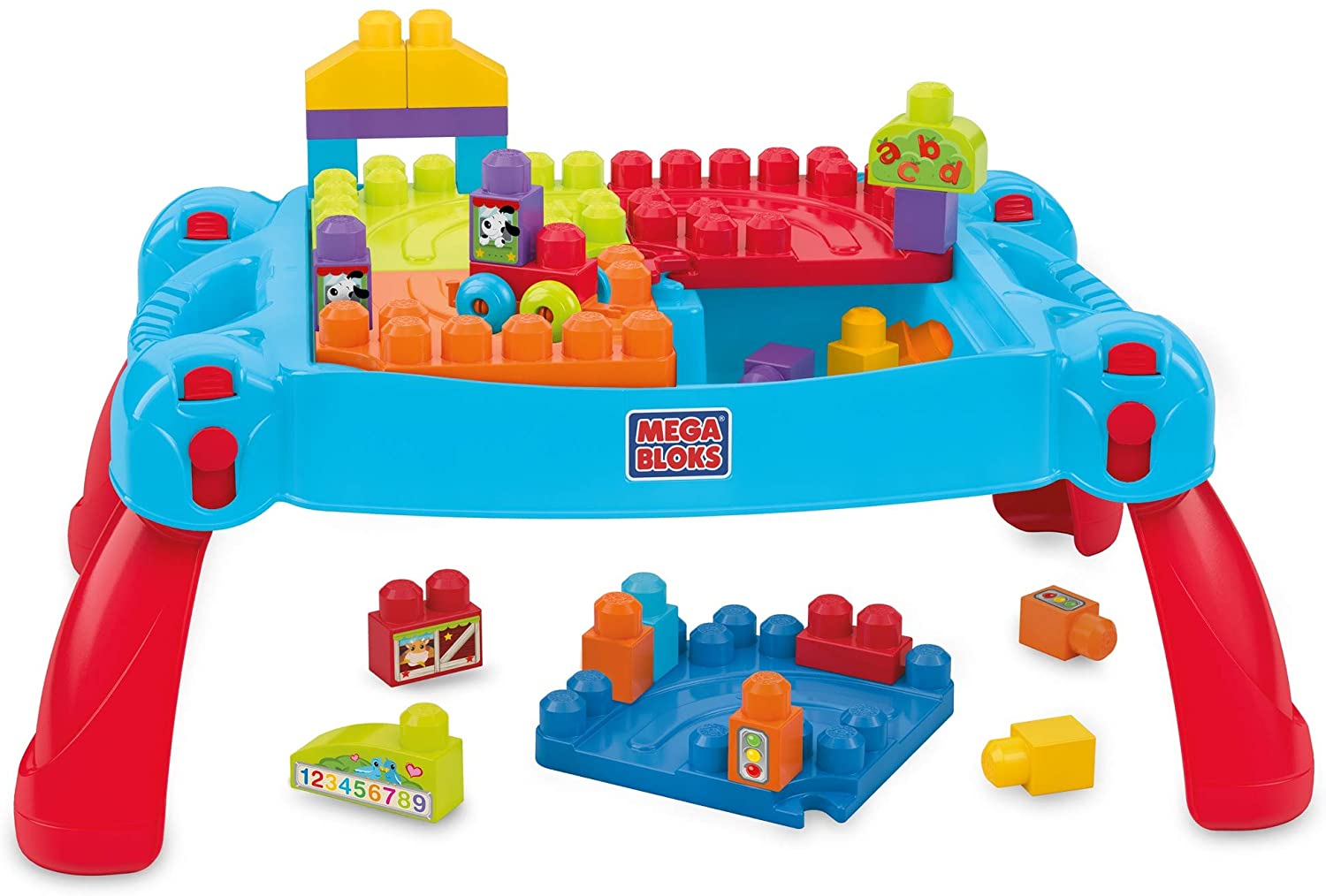Mega Bloks First Builders Build 'n Learn Table with Big Building Blocks (30 PCS) บล๊อคต่อสำหรับเด็กเล็ก