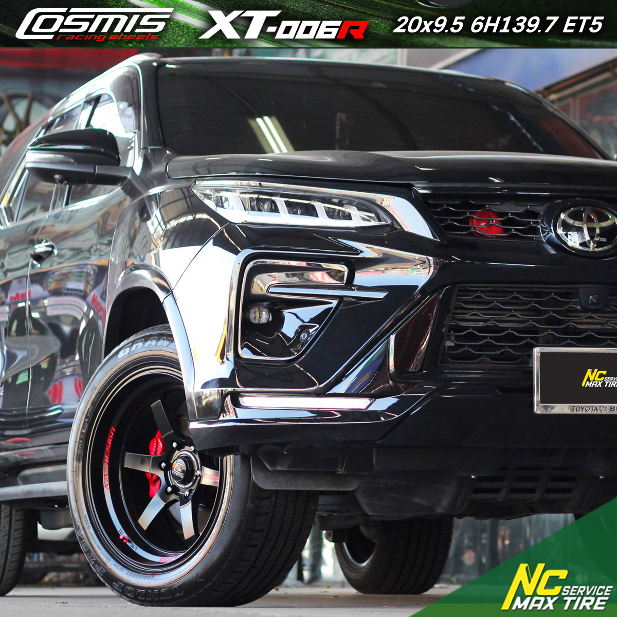 Toyota Fortuner / ล้อแม็กขอบ20 / Cosmis / XT-006R / 20x9.5 6H139.7 ET5 / SUV / PPV /