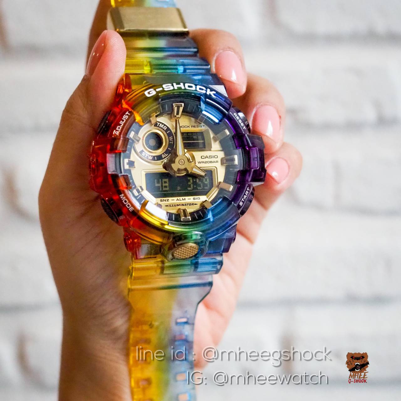 G-Shock Custom Rainbow Jelly ใสใส เรนโบว์ รุ่น GA-710