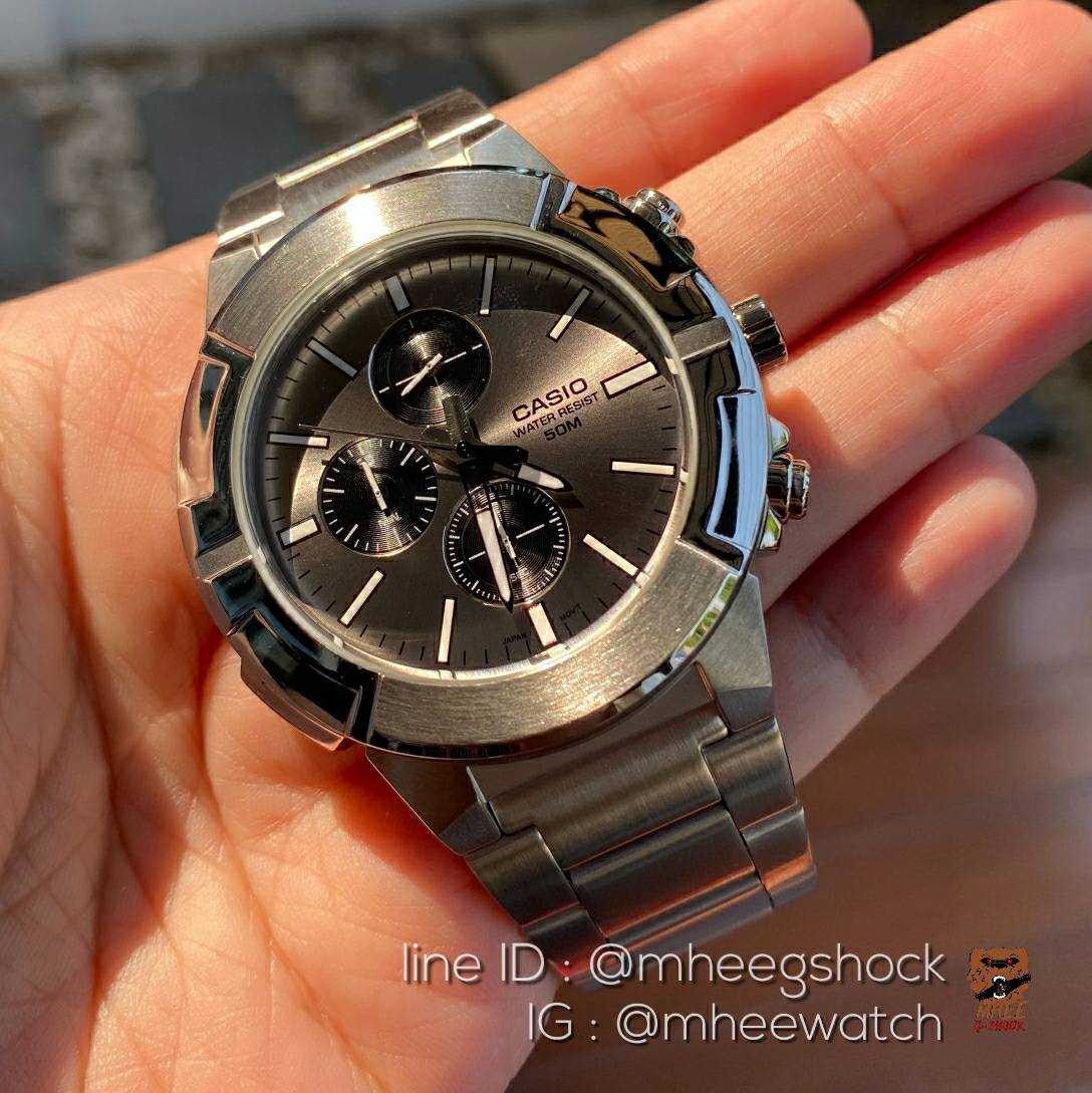 นาฬิกา Casio G-Steel จอ Chronograph บรอนส์เงิน ของแท้ ประกันศูนย์