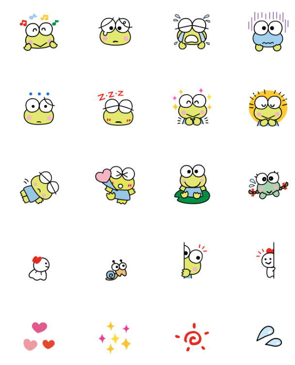 ขายอิโมจิไลน์ KEROKEROKEROPPI อิโมจิแอนิเมชัน