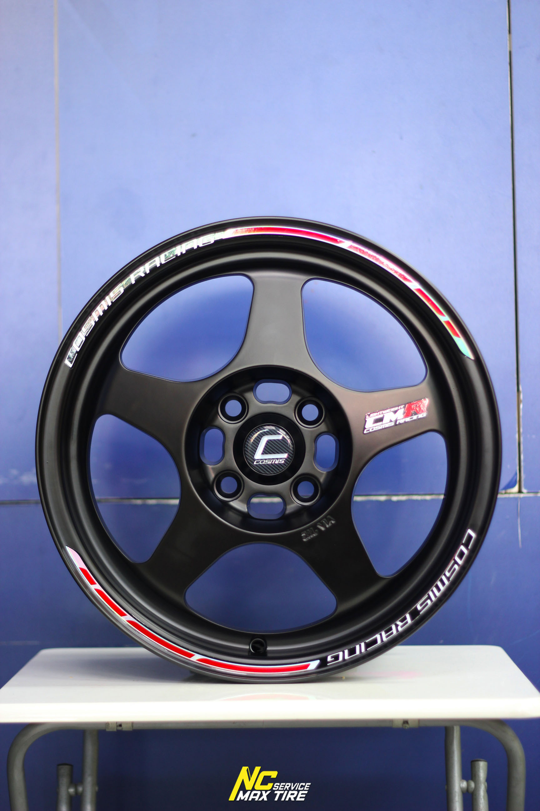 ล้อแม็กขอบ15 / Cosmis / CMR / ล้อแม็กสีดำด้าน / 15X7 4H100 ET35