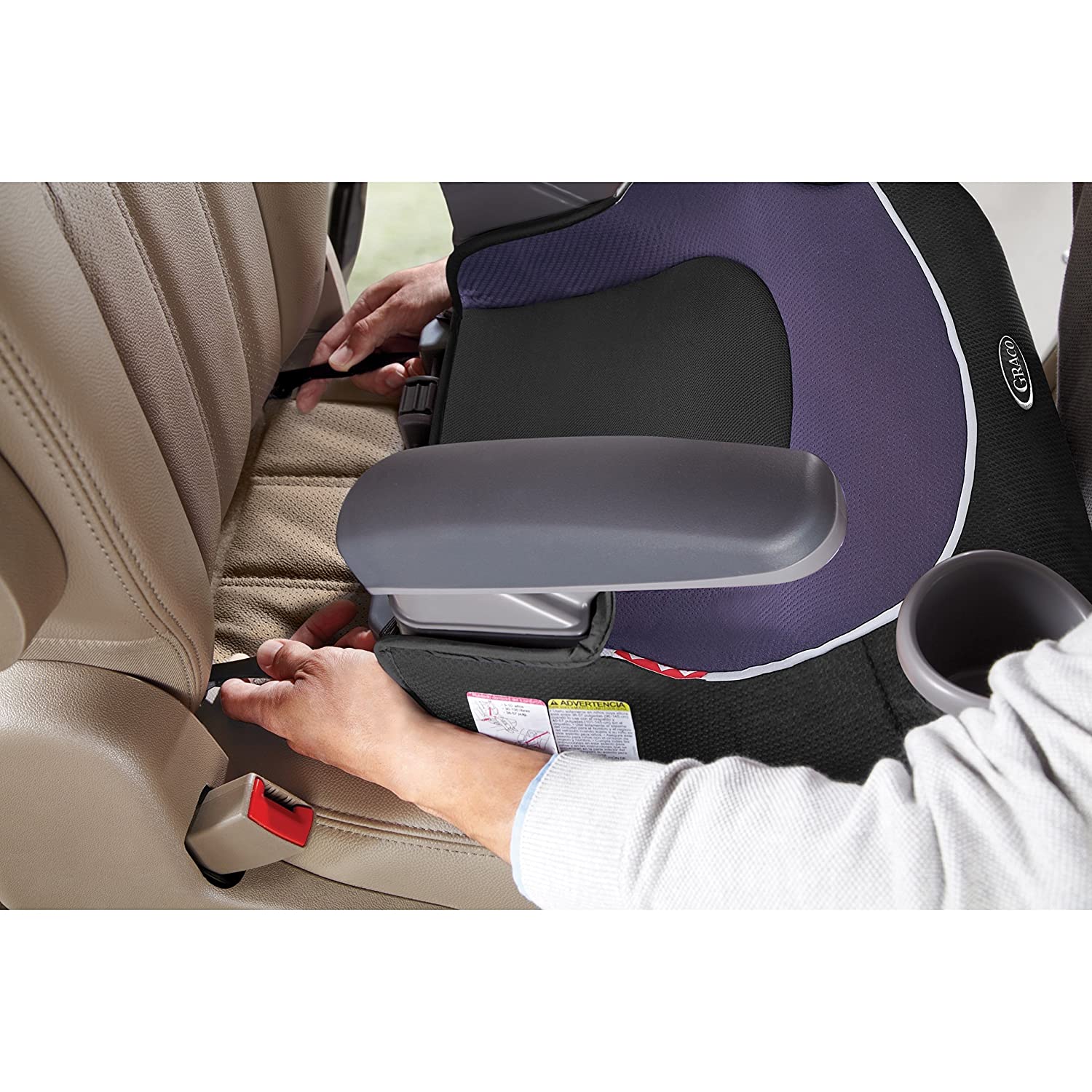 Graco TurboBooster LX Backless Booster Car Seat with Latch System - Anabele Purple บูตเตอร์ ที่นั่งนิรภัยสำหรับเด็กโต