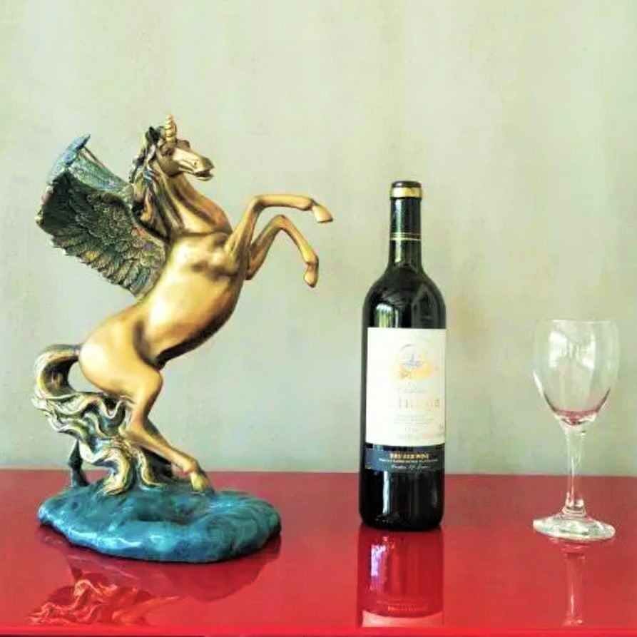 CT188D085 HOMMY ที่วางขวดไวน์รูปม้า ที่ตั้งขวดไวน์ ของตั้งโชว์ ของแต่งบ้าน