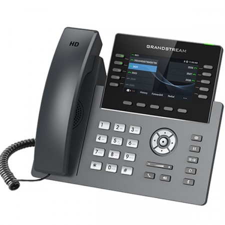 Grandstream GRP2615 Carrier-Grade IP Phone, 10 lines, 16 SIP accounts, HD Audio, Dual-band Wi-Fi 802.11 a/b/g/n/ac, 2 Port Gigabit PoE