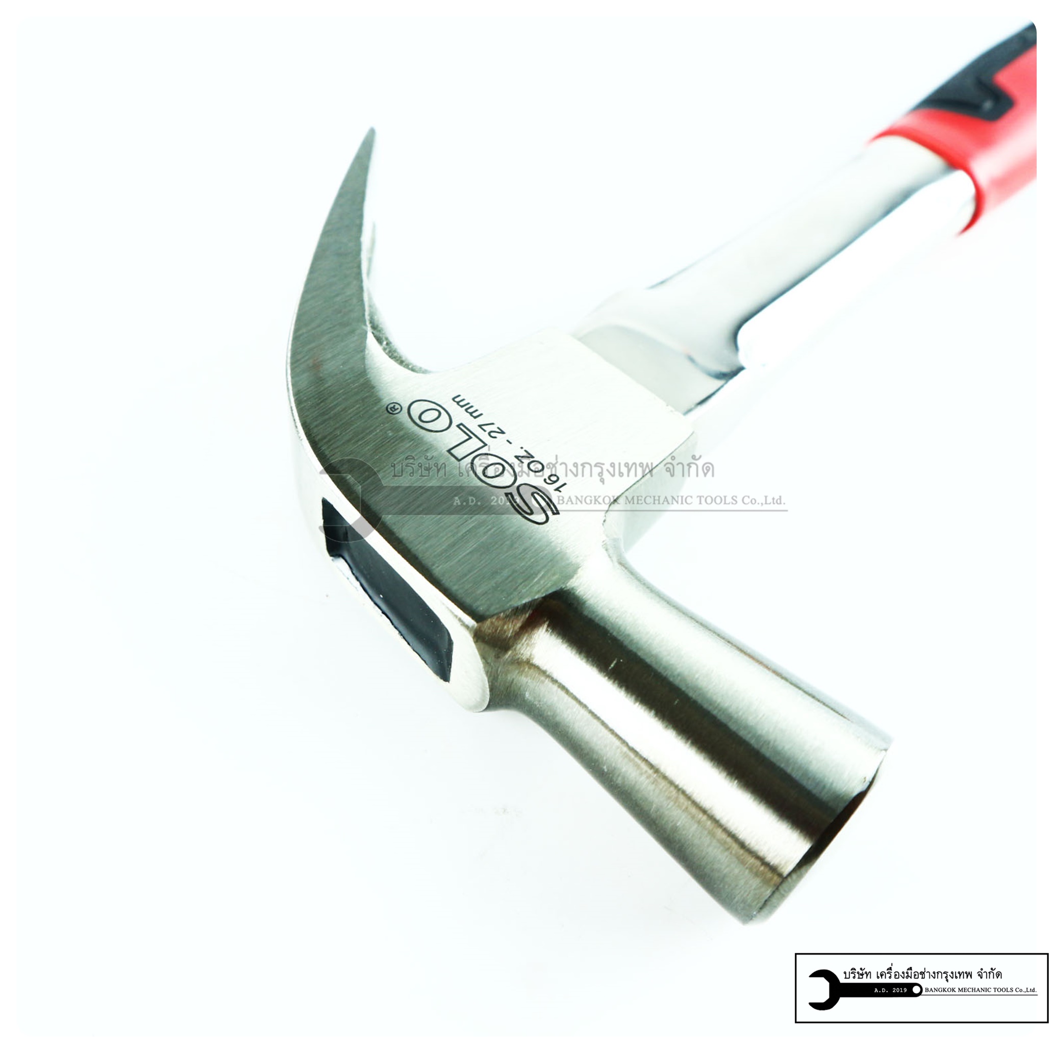 ค้อนช่างไม้ ด้ามสแตนเลส 16 OZ. 27mm. ยี่ห้อโซโลSOLO NO.329