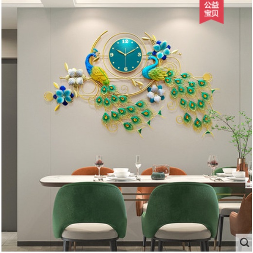 CT024C017 INTERY นาฬิกานกยูง 3D นาฬิกา นาฬิการแขวนผนัง นาฬิกา หรูหรา นาฬิกาขนาดใหญ่ นาฬิกาตกแต่งบ้าน ของตกแต่งผนัง