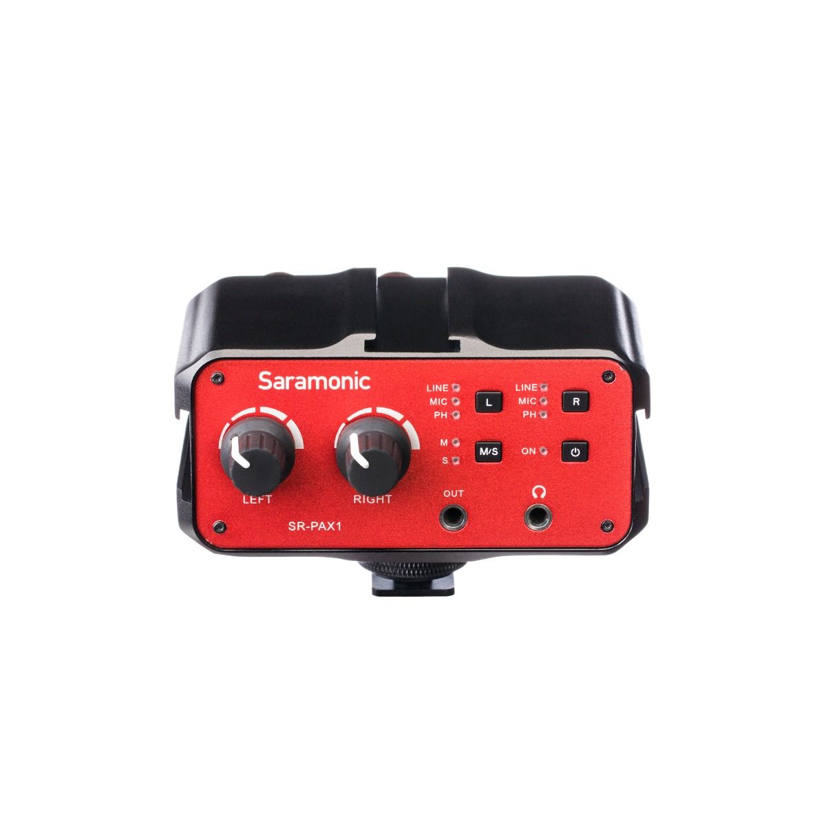 Saramonic SR-PAX1 มิกเซอร์รวมเสียงไมโครโฟน TRS 3.5มม. 2 ช่องโมโนและสเตอริโอและ XLR/ 6.3มม.2 ช่อง