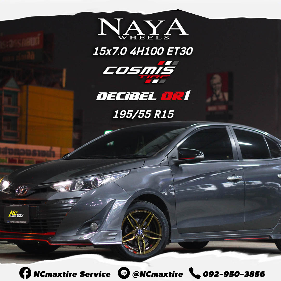 [ NCรีวิว.EP414 ] Toyota Yaris / ล้อแม็กขอบ15 / NAYA