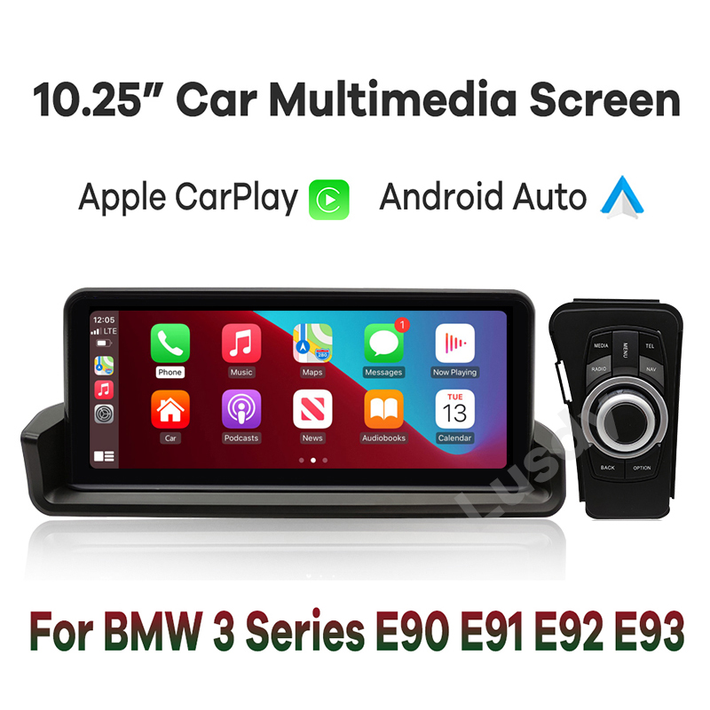 จอแอนดรอย BMW E90 Apple CarPlay Android Auto Car Multimedi จอบน