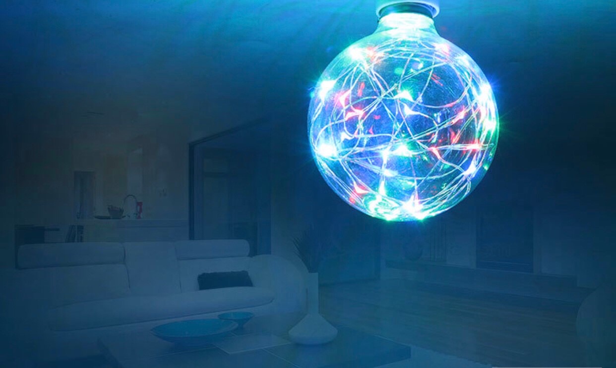 LED Fantastic Globe-94 1W E27 RGB หลอดแอลอีดี ทรงกลม เหมาะสำหรับตกแต่งห้อง ร้านอาหาร โรงแรม ให้แสงฟรุ้งฟริ้งสวยงาม ขนาด 1 วัตต์