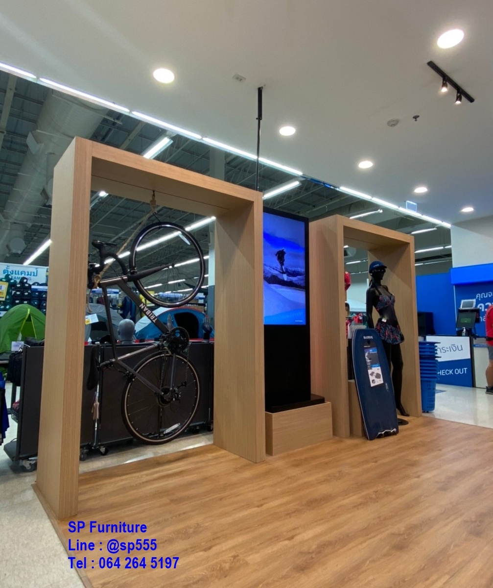 ชั้นวางสินค้า แท่นโชว์สินค้า Box diplay (Decathlon)