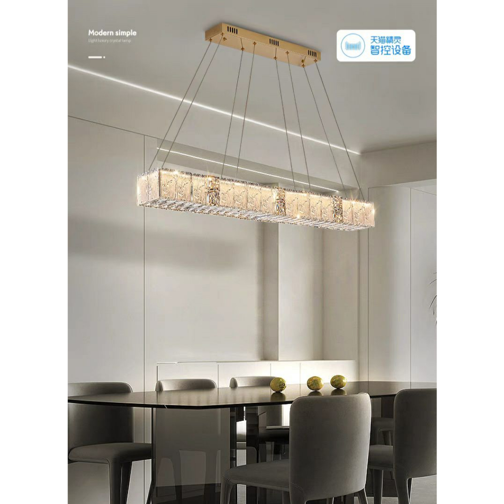 CT181A144 SOTMIA โคมไฟระย้าโต๊ะอาหารสไตล์บาร์ โคมไฟคริสตัล