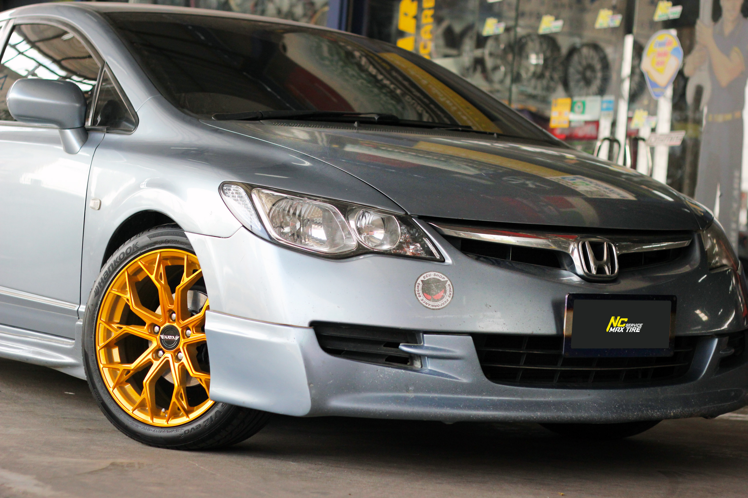 Honda Civic / NAYA ALPHA-3 / 17x7.5 5H114.3 ET40 / ล้อแม็กสีทองทั้งวง / Custom Color / ล้อแม็กขอบ17