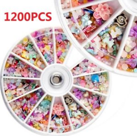 ตลับของแต่งเล็บ DIY จำนวน 1,200 ชิ้น / ตลับ