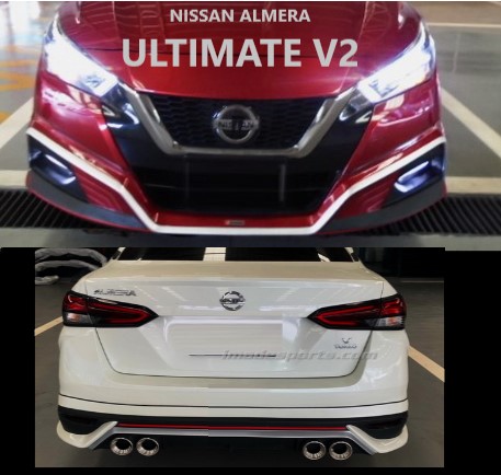 NISSAN ALMERA รุ่น ULTIMATE V2 ท่อคู่ 4ใบแบบ Build in