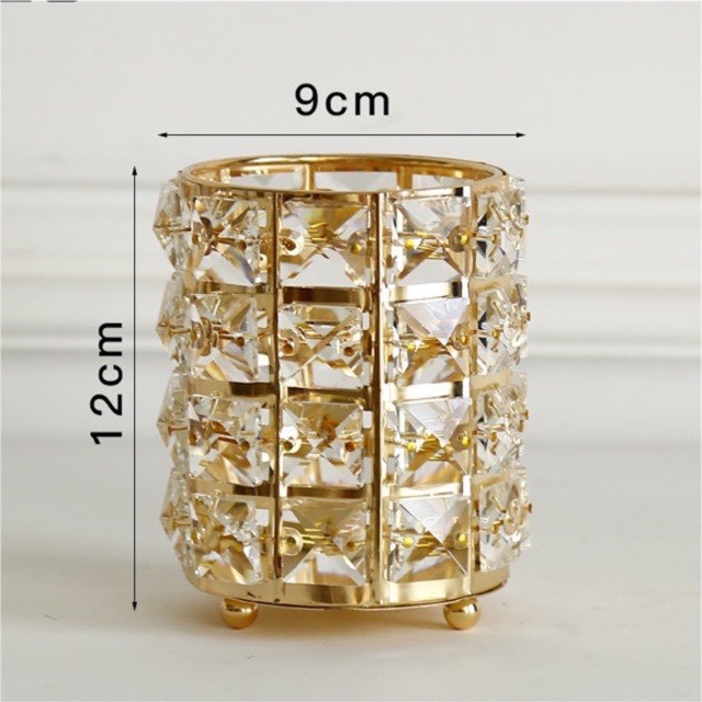 TS061D030 HOMMY ที่ใส่แปรง ที่ใส่หวีแปรง ที่ใส่ลิปสติก ใส่แปรงเหลี่ยมคริสตัล