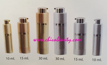 ขายส่ง ปลีก บรรจุภัณฑ์ ขวดสูญญากาศไฮโซ เงิน ทอง บรรจุเซรั่ม โลชั่น ขนาด 10 ml,15 ml,30ml