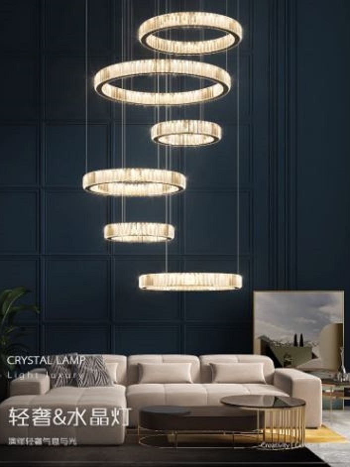 CT206A235 SOTMIA chandelier duplex floor โคมระย้า โคมโถงบรรได แชนเดอเรีย Lamp ไฟยาว