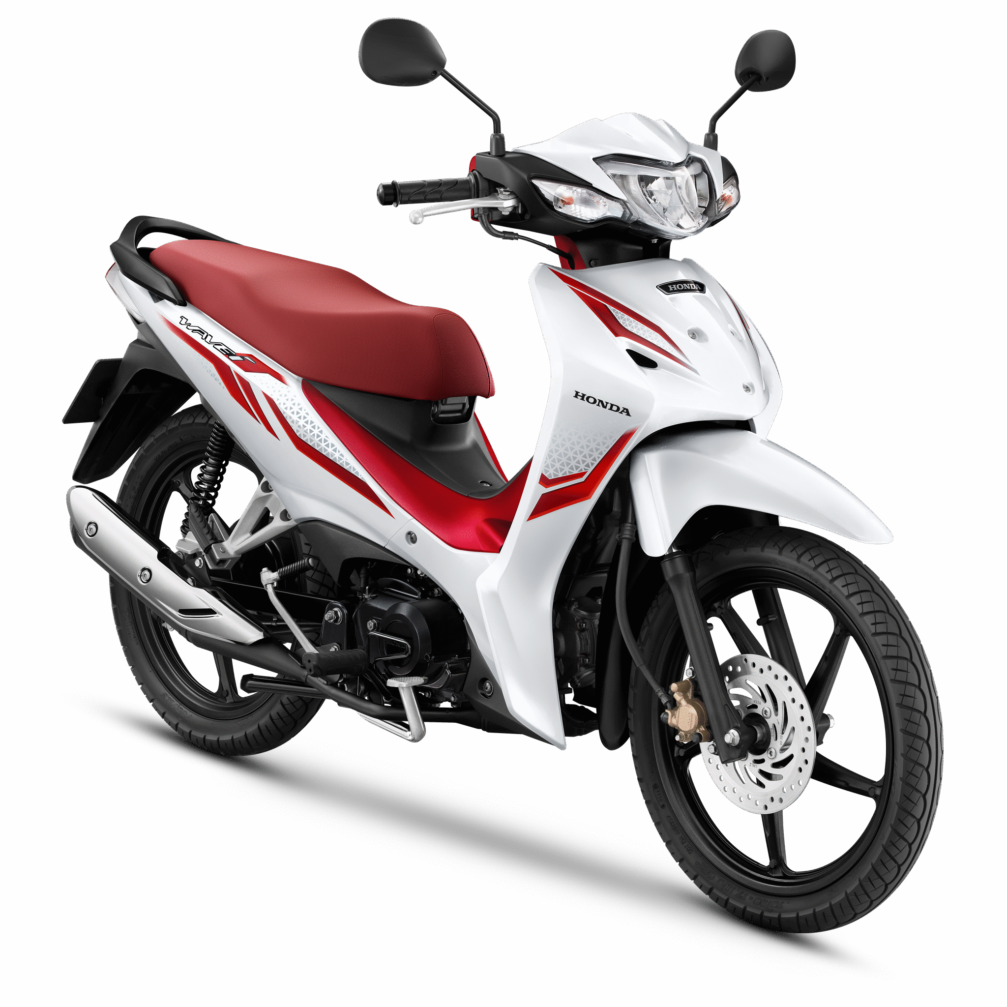 ฮอนด้า เวฟ110ไอ Honda Wave110i ล้อแม็ก สตาร์ทมือ ดิสก์เบรกหน้า Honda Wave110i มี 4 สี ดำ-แดง(B-R), แดง(RED), น้ำเงิน(BLU), ขาว-แดง(W-R)