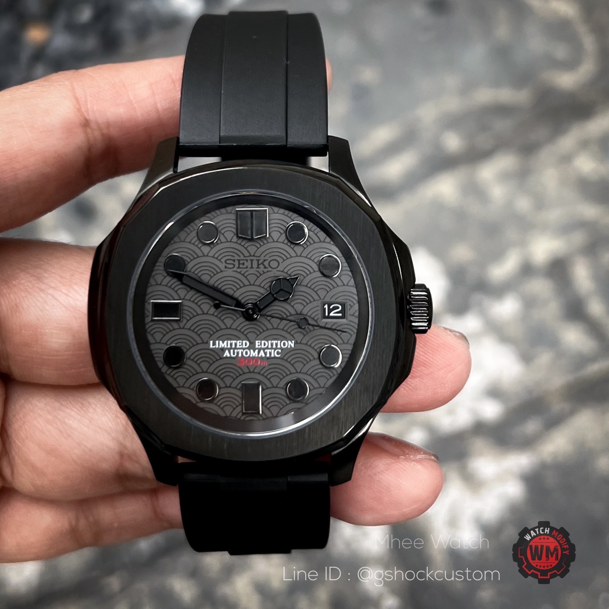 SeikoMod Nautilus Design Japanese Wave Ninja Black