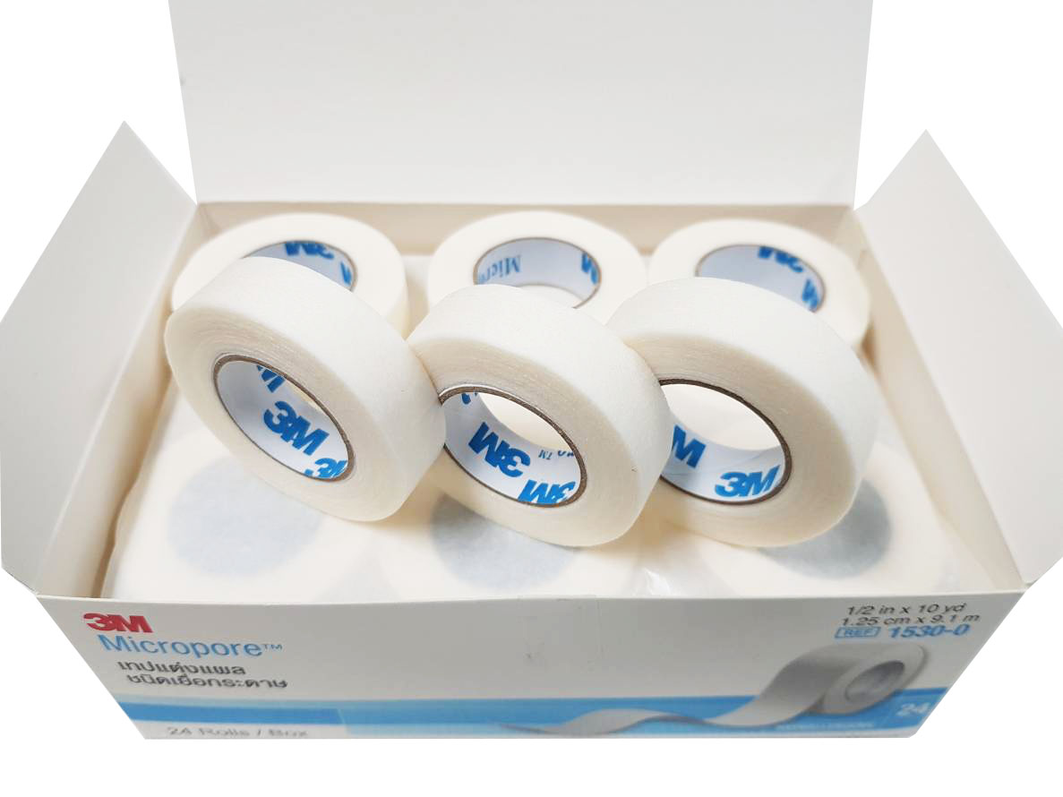 3M Micropore เทปแต่งแผลชนิดเยื่อกระดาษ(ยกกล่อง 12 ม้วน)