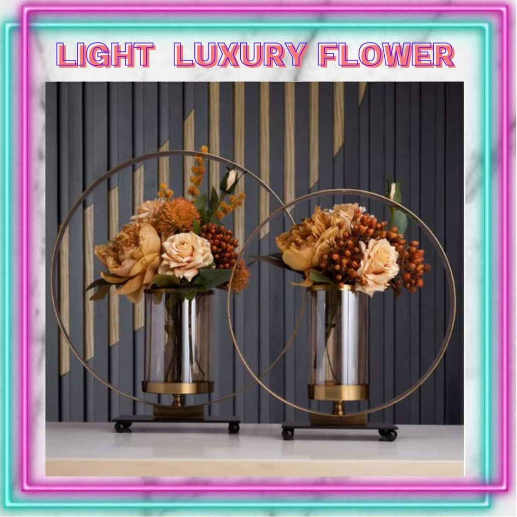 CT031E024 DECHOME Light Luxury Flower แจกันดอกไม้หรู แจกันดอกไม้โมเดิร์น แจกันดอกไม้แต่งบ้าน แจกันบนโต๊ะอาหาร แจกันดอกไม้ แจกันด