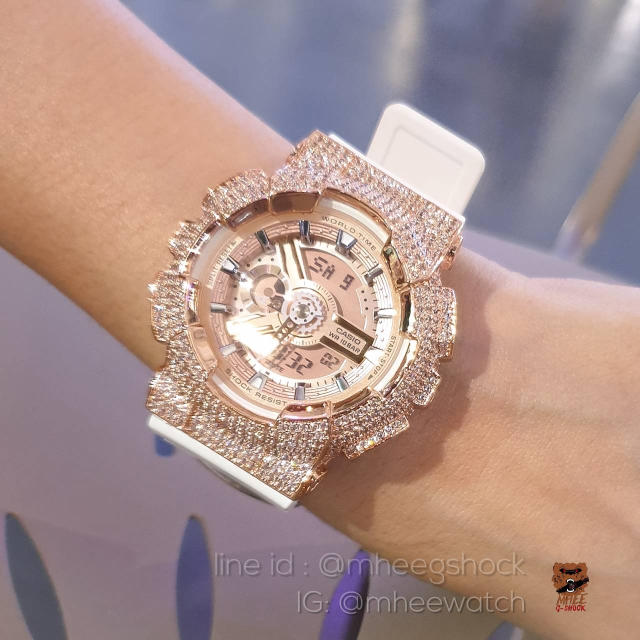 Baby-G ใส่กรอบฝังเพชรคริสตัล BlingBling