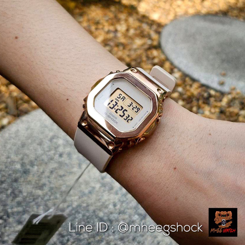 G-Shock Mini Pink Gold สีเบจ