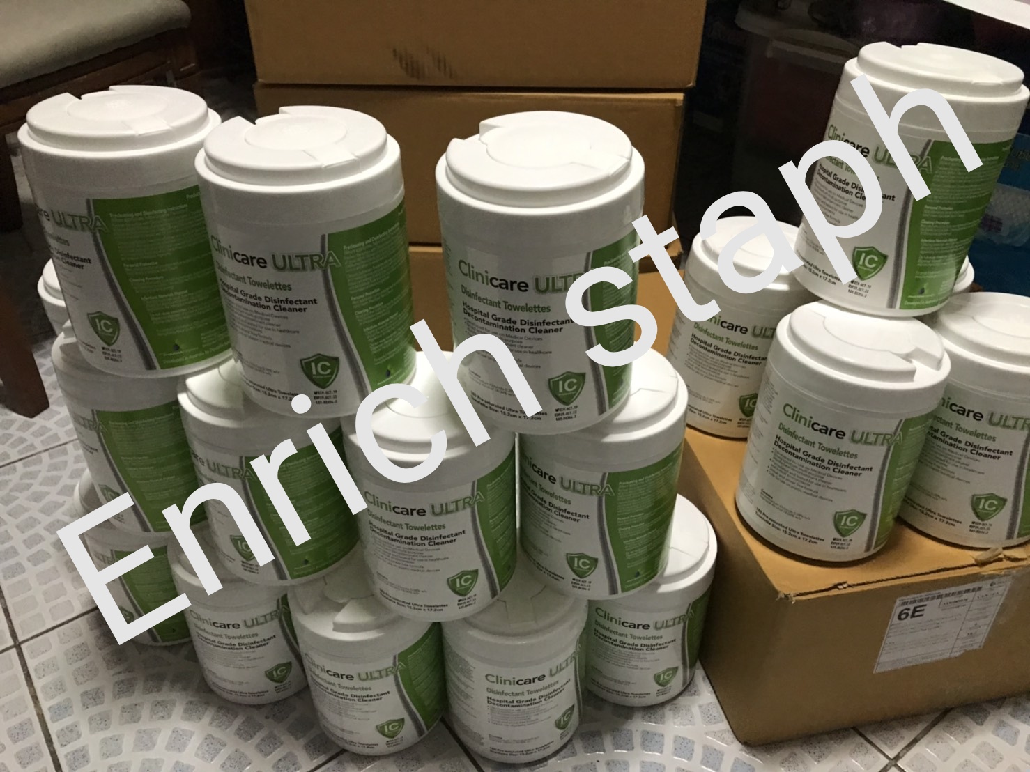 Clinicare Ultra Disinfectant (ขายส่งยกลัง 12 กระปุก เฉลี่ยต่อกระปุก 306.6) *ถูกที่สุด รวมค่าส่งแล้ว