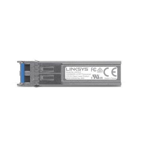 Linksys LACGLX SFP Transceiver Module, 1000base - LX, LC Connector, 1 Gbps up to 10 km. for SMF Optical Fiber