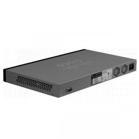 Cisco SF220-24 Switch 24-Port 10/100 Smart Managed, 2-Port SFP Combo, Spanning Tree/Link Aggregation/VLAN Support, Rack Mount