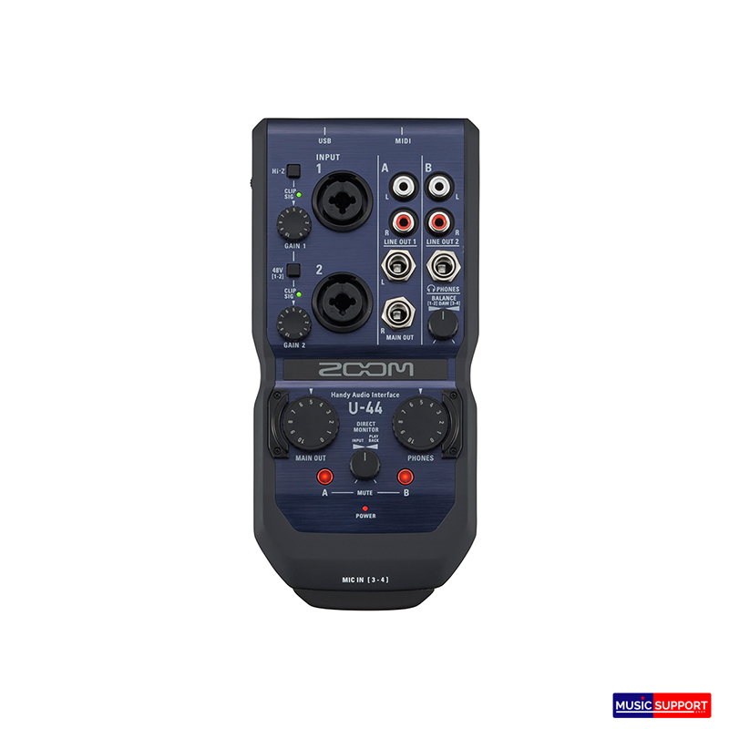 ZOOM U44 HANDY AUDIO INTERFACE ออดิโออินเตอร์เฟสบันทึกเสียง