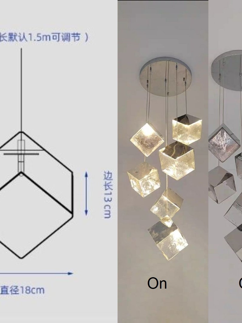 CT203A187 SOTMIA Celebrity stairwell long chandelier โคมระย้า โคมโถงบรรได
