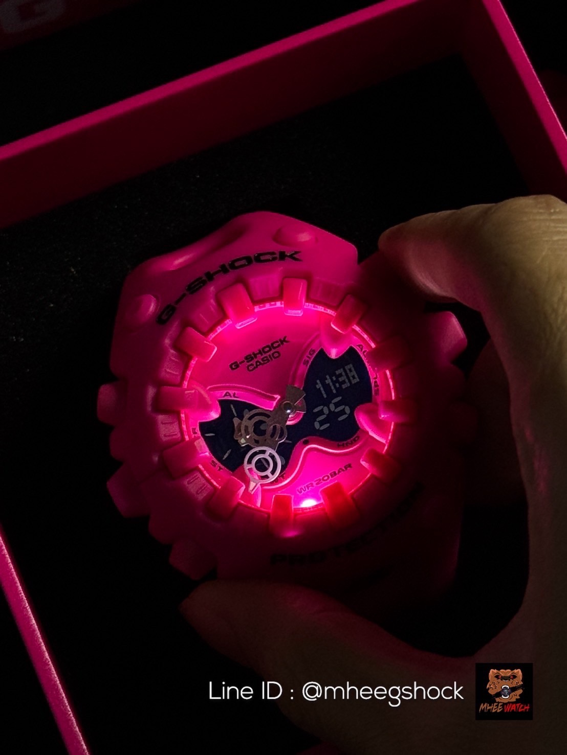G-SHOCK Limited Pink Virus Y3K GA-V01-4Aพร้อมModel Big Package