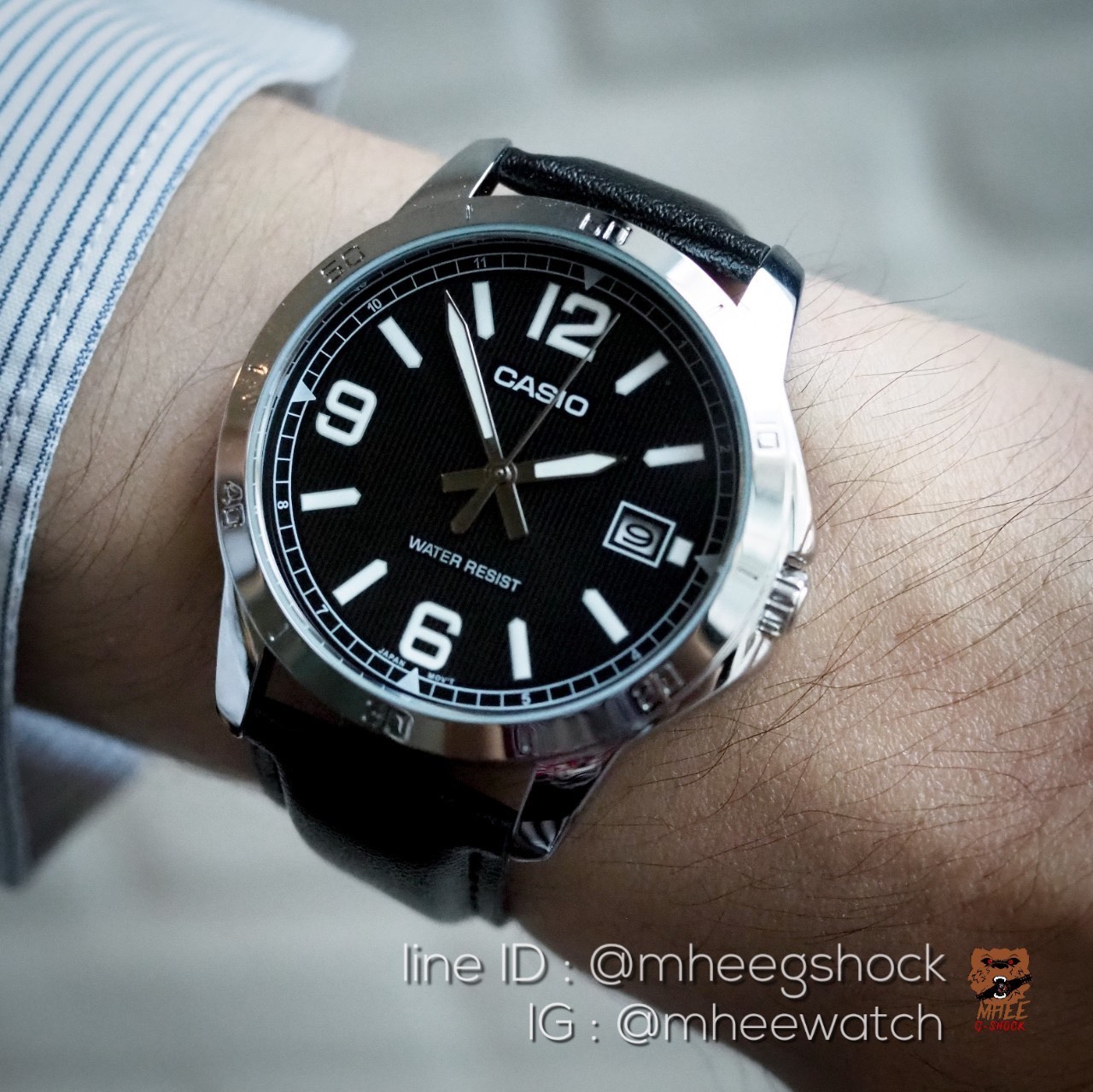 Casio Leatherหน้าPam Black Color