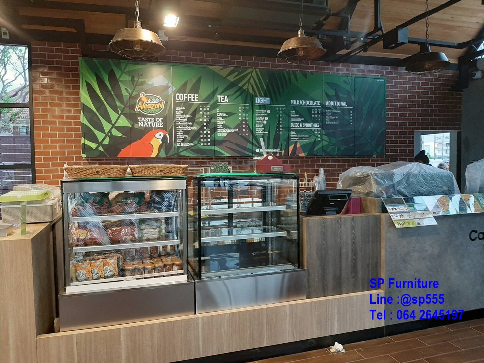 บิ้วท์อินเคาเตอร์ร้านคาเฟ่อเมซอน
