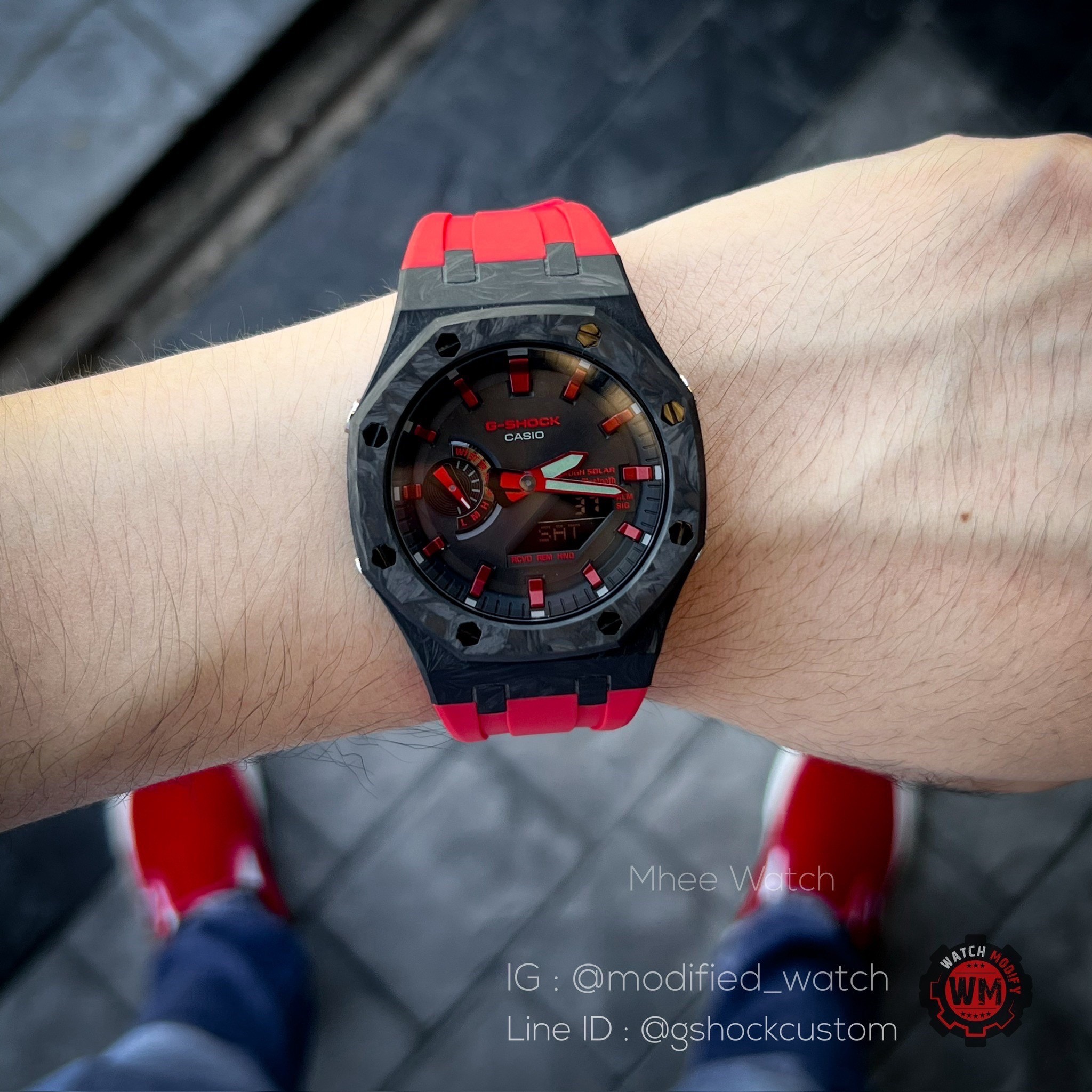 G-SHOCK Casioak Upgrade material Real Carbon Bluetooth Tough Solar GA-B2100
