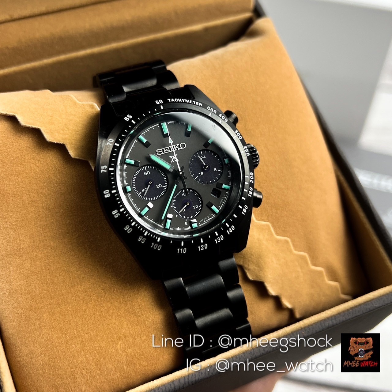 Seiko Limited Black Tiffany Series Prospex Solar Speedtimer Chronograph SSC917P1 Made in Japan